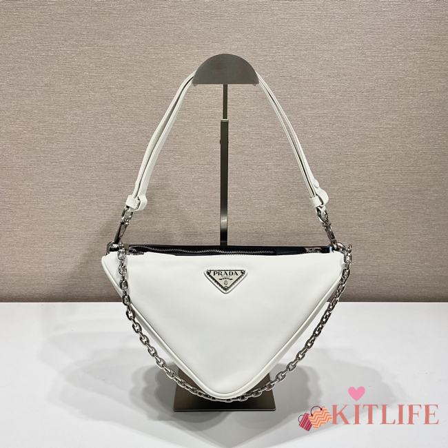 	 Kitlife Prada Symbole leather mini white bag - 28x16x13cm - 1