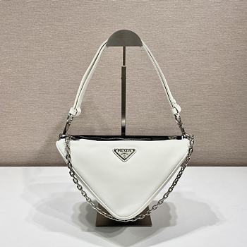 	 Kitlife Prada Symbole leather mini white bag - 28x16x13cm