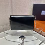 Kitlife Prada Brushed leather shoulder black bag - 19x10.5x3.5cm - 2