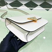 	 Kitlife Prada Saffiano leather shoulder white bag - 1BD320 - 22x15x6cm - 5