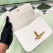 	 Kitlife Prada Saffiano leather shoulder white bag - 1BD320 - 22x15x6cm - 2