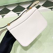 	 Kitlife Prada Saffiano leather shoulder white bag - 1BD320 - 22x15x6cm - 3