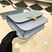 	 Kitlife Prada Saffiano leather shoulder celeste bag - 1BD320 - 22x15x6cm - 4