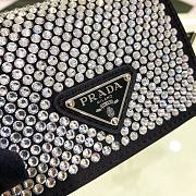 Kitlife Prada Cardholder with shoulder strap and crystals black - 11.5x8cm - 2