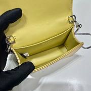 	 Kitlife Prada Cardholder with shoulder strap and crystals platinum - 11.5x8cm - 5