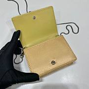 	 Kitlife Prada Cardholder with shoulder strap and crystals platinum - 11.5x8cm - 2