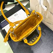 	 Kitlife Prada Small satin tote bag with crystals pineapple yellow - 17.5x5x15cm - 2