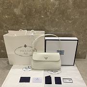 	 Ktilife Prada Cleo brushed leather shoulder white bag - 1BD276 - 30*19*3.5CM - 1