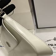 	 Ktilife Prada Cleo brushed leather shoulder white bag - 1BD276 - 30*19*3.5CM - 5