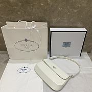 	 Ktilife Prada Cleo brushed leather shoulder white bag - 1BD276 - 30*19*3.5CM - 4