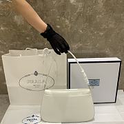 	 Ktilife Prada Cleo brushed leather shoulder white bag - 1BD276 - 30*19*3.5CM - 2