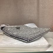 Kitlife Prada Rhinestone Handbag Silver - 20x18cm  - 3