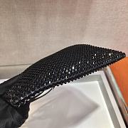 	 Kitlife Prada Rhinestone Handbag Black Silver - 20x18cm - 5