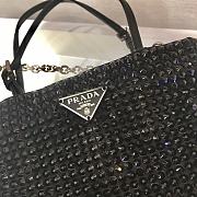	 Kitlife Prada Rhinestone Handbag Black Silver - 20x18cm - 3