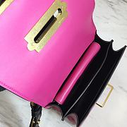 Kitlife Prada Cahier Black and Pink Calfskin Leather Shoulder Bag - 20x14x8.5cm - 5