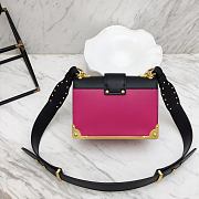 Kitlife Prada Cahier Black and Pink Calfskin Leather Shoulder Bag - 20x14x8.5cm - 4