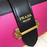 Kitlife Prada Cahier Black and Pink Calfskin Leather Shoulder Bag - 20x14x8.5cm - 2
