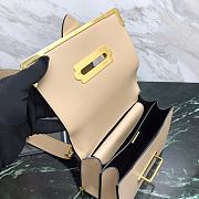 Kitlife Prada Cahier Beige Calfskin Leather Shoulder Bag - 20x14x8.5cm - 2