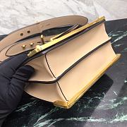 Kitlife Prada Cahier Beige Calfskin Leather Shoulder Bag - 20x14x8.5cm - 4