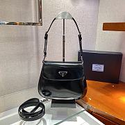 Kitlife Prada Cleo Brushed Leather Shoulder Bag With Flap Black - 1BD303 – 24x19x6 cm - 1