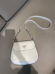 Kitlife Prada Cleo Brushed Leather Shoulder Bag With Flap White - 1BD303 – 24x19x6 cm - 4