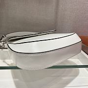 Kitlife Prada Cleo Brushed Leather Shoulder Bag With Flap White - 1BD303 – 24x19x6 cm - 3