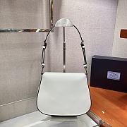 Kitlife Prada Cleo Brushed Leather Shoulder Bag With Flap White - 1BD303 – 24x19x6 cm - 2