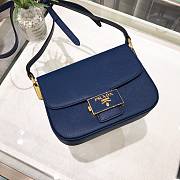 Kitlife Prada Embleme Bag In Blue Saffiano - 1BD217 - 14*20.5* - 3