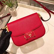 	 Kitlife Prada Embleme Bag In Red Saffiano - 1BD217 - 14*20.5* - 1