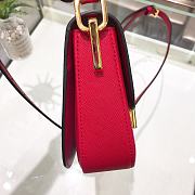 	 Kitlife Prada Embleme Bag In Red Saffiano - 1BD217 - 14*20.5* - 5