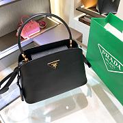 Kitlife Prada Medium Saffiano Leather Prada Matinée Black Bag - 28.5x20.5x12.5cm - 2