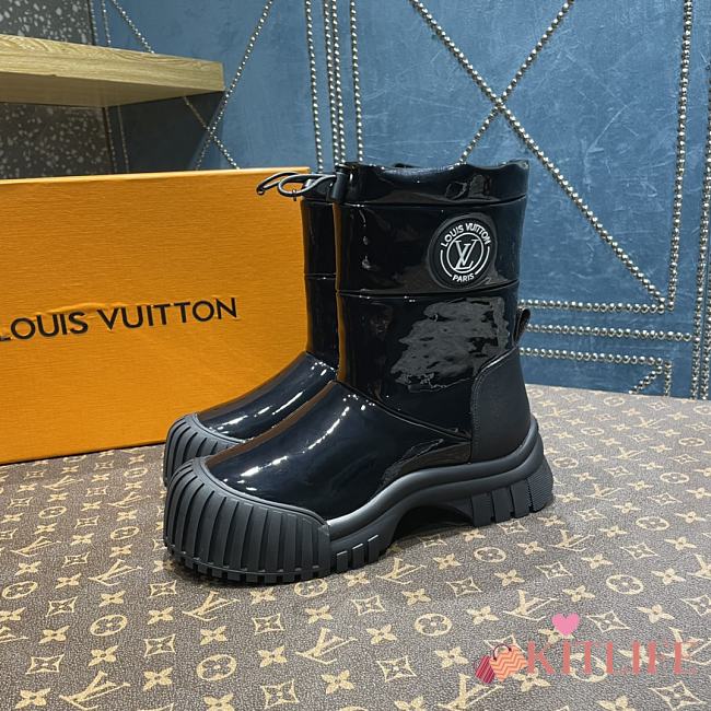 KITLIFE LOUIS VUITTON RUBY ANKLE BOOT PATENT BLACK LEATHER - 1AB0FX - 1