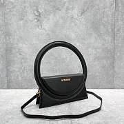 Kitlife Jacquemus Le sac Rond Black Smooth leather - 26x13x6cm - 2