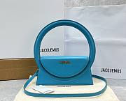 	 Kitlife Jacquemus Le sac Rond Blue Smooth leather - 26x13x6cm - 1