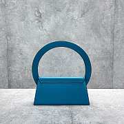 	 Kitlife Jacquemus Le sac Rond Blue Smooth leather - 26x13x6cm - 4