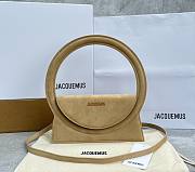 	 Kitlife Jacquemus Le sac Rond Beige Suede leather - 26x13x6cm - 1