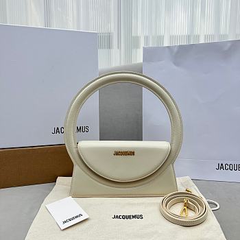 	Kitlife Jacquemus Le sac Rond Cream Smooth leather - 26x13x6cm