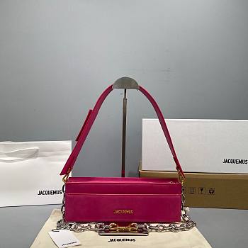 Kitlife Jacquemus Pink Le Ciuciu Leather Shoulder Bag - 30x10.5x4.5cm USD 370.00 