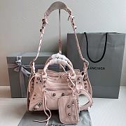 Kitlife Balenciaga NEO CAGOLE XS HANDBAG WITH RHINESTONES NUDE - 26x13x18cm - 1