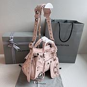 Kitlife Balenciaga NEO CAGOLE XS HANDBAG WITH RHINESTONES NUDE - 26x13x18cm - 2