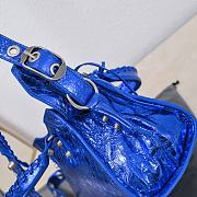 Kitlife Balenciaga NEO CAGOLE XS HANDBAG WITH RHINESTONES DARK BLUE - 26x13x18cm - 5