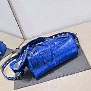 Kitlife Balenciaga NEO CAGOLE XS HANDBAG WITH RHINESTONES DARK BLUE - 26x13x18cm - 4