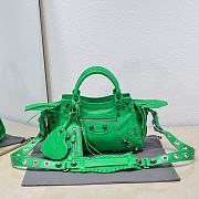 Kitlife Balenciaga NEO CAGOLE XS HANDBAG WITH RHINESTONES GREEN - 26x13x18cm - 1