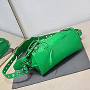 Kitlife Balenciaga NEO CAGOLE XS HANDBAG WITH RHINESTONES GREEN - 26x13x18cm - 4