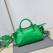 Kitlife Balenciaga NEO CAGOLE XS HANDBAG WITH RHINESTONES GREEN - 26x13x18cm - 2