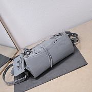 Kitlife Balenciaga NEO CAGOLE XS HANDBAG WITH RHINESTONES GREY - 26x13x18cm - 2