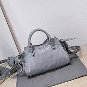 Kitlife Balenciaga NEO CAGOLE XS HANDBAG WITH RHINESTONES GREY - 26x13x18cm - 3