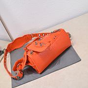 Kitlife Balenciaga NEO CAGOLE XS HANDBAG WITH RHINESTONES ORANGE - 26x13x18cm - 3