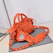 Kitlife Balenciaga NEO CAGOLE XS HANDBAG WITH RHINESTONES ORANGE - 26x13x18cm - 2
