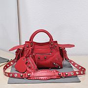 Kitlife Balenciaga NEO CAGOLE XS HANDBAG WITH RHINESTONES RED - 26x13x18cm - 1